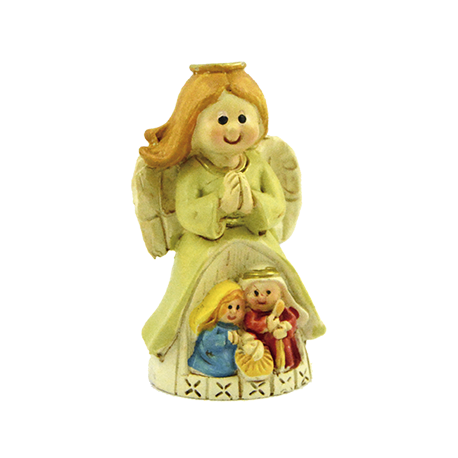 IMAGEN SAGRADA FAMILIA INFANTIL CON ANGEL PROTECTOR 6X4CM APROX