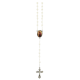 ROSARIO PERLA CAJA FLOR 5mm SANTOS VARIOS