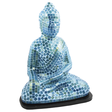 BUDA LAMPARA MOSAICO AZUL TURQUESA 25X18X30CM REF13337055