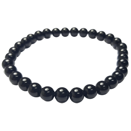 OBSIDIANA NEGRA 6mm BOLA PULSERA