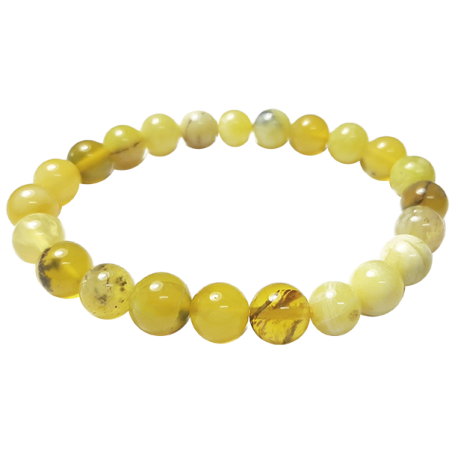 OPALO AMARILLO 8mm BOLA PULSERA