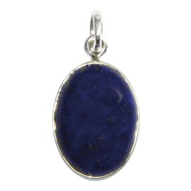 COLGANTE OVAL ENGARCE PLATA LAPISLAZULI 1,5CM