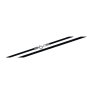 CORDON LISO NEGRO CIERRE PLATA 60CM