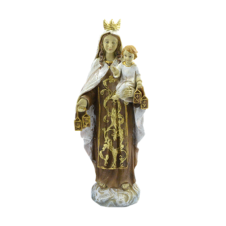 VIRGEN DEL CARMEN MADERA VIEJA 20CM REF 00567 04210