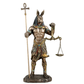 ANUBIS SOSTENIENDO BASCULA 14,50x10,50x27CM REF 33933