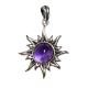 AMATISTA COLGANTE SOL PLATA 2,5CM APROX