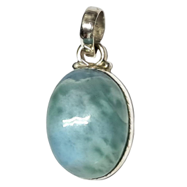 LARIMAR COLGANTE PULIDO PLATA 