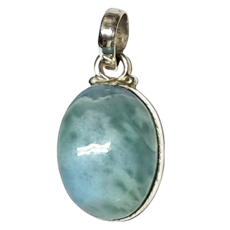 LARIMAR COLGANTE PULIDO PLATA 