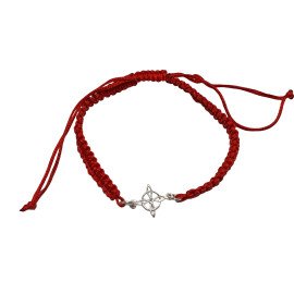 PULSERA NUDO DE BRUJAS PLATA HILO