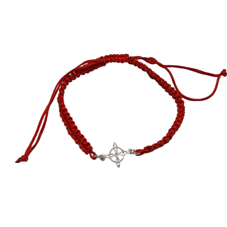 PULSERA NUDO DE BRUJAS PLATA HILO