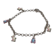 PULSERA PLATA ADORNO COLORES