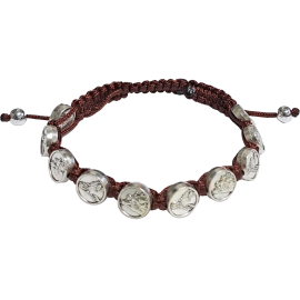 PULSERA CORDON ESCAPULARIO MEDALLA MARRON REF 13043434 