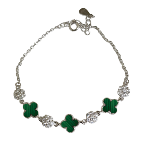 PULSERA PLATA FLOR