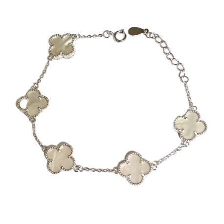 PULSERA PLATA FLOR