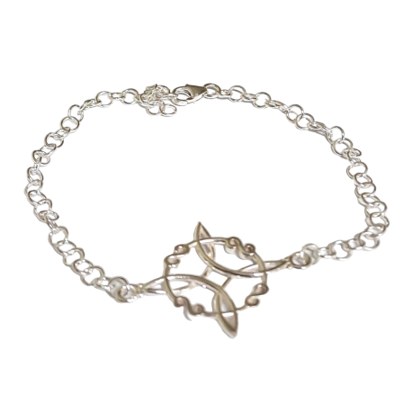 PULSERA NUDO DE BRUJAS PLATA