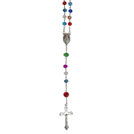 ROSARIO MULTICOLOR CRISTAL FACETADO 8mm 