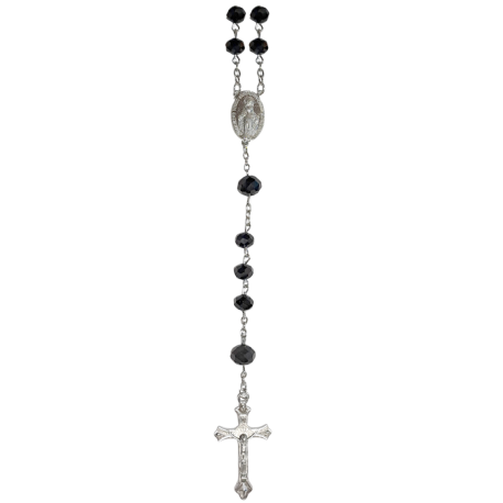 ROSARIO NEGRO CRISTAL FACETADO 8mm ROSARIO NEGRO CRISTAL FACETADO 8mm