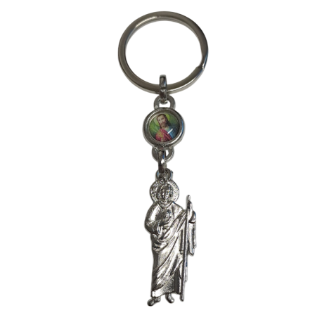 LLAVERO METAL SAN JUDAS FIGURA Y MEDALLA 7CM APROX 06010148 LLAVERO METAL SAN JUDAS FIGURA Y MEDALLA 7CM APROX 06010148