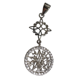 NUDO DE BRUJAS - TETRAGRAMATON CIRCONITOS COLGANTE 3CM APROX 55725