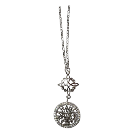 NUDO DE BRUJAS - TETRAGRAMATON CIRCONITOS CON CADENA 55724 NUDO DE BRUJAS - TETRAGRAMATON CIRCONITOS CON CADENA 55724