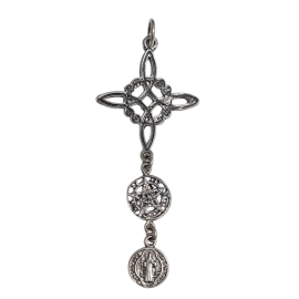 COLGANTE NUDO BRUJAS TETRAGRAMATON SAN BENITO TRIPLE PROTECCION 4,5CM APROX
