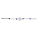 PULSERA PLATA TETRAGRAMATON AMATISTA BOLA