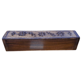 PORTA INCIENSO BAUL MADERA TALLADA 26X6X5CM APROX 9434019