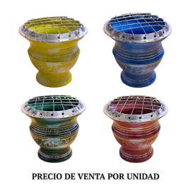 QUEMADOR INCIENSO LATON COLORES 7X5X6CM APROX 10538075