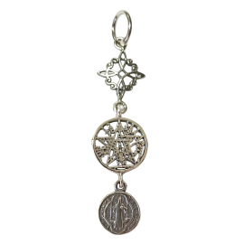 COLGANTE NUDO BRUJAS TETRAGRAMATON SAN BENITO TRIPLE PROTECCION 4CM APROX