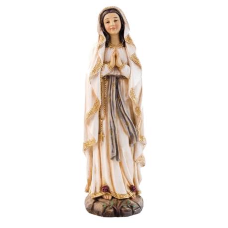 VIRGEN LOURDES BASE MARRON 20CM 0019412 VIRGEN LOURDES BASE MARRON 20CM 0019412