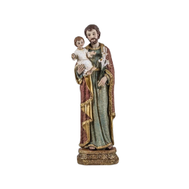 SAN JOSE CON NIÑO TELA REPUJADA 20CM 0015607