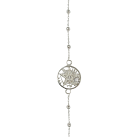 PULSERA PLATA TETRAGRAMATON BOLA