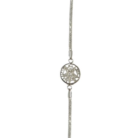 PULSERA PLATA TETRAGRAMATON CORDON