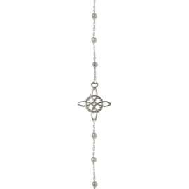 PULSERA PLATA NUDO DE BRUJAS BOLA