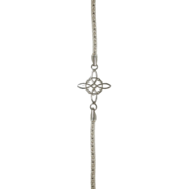 PULSERA PLATA NUDO DE BRUJAS CORDON