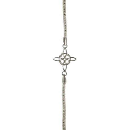 PULSERA PLATA NUDO DE BRUJAS CORDON