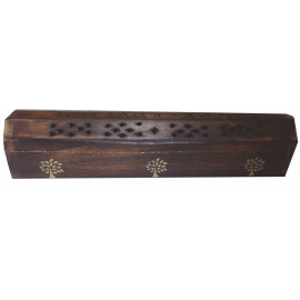 INCENSARIO CAJA MADERA TALLADA ARBOL DE LA VIDA 36X6X7 CM APROX 10588047