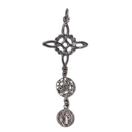 COLGANTE NUDO BRUJAS TETRAGRAMATON SAN BENITO TRIPLE PROTECCION 7CM APROX