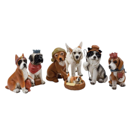 MISTERIO PERROS 15CM 7 PIEZAS REF 11603