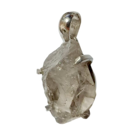 CUARZO HERKIMER COLGANTE ENGARCE PLATA