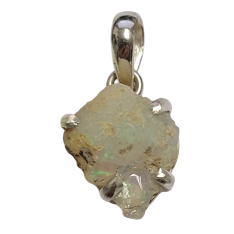 OPALO COLGANTE ENGARCE PLATA