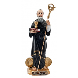 BENITO 13CM BASE MEDALLA BASTON LIBRO Y CALIZ 02030889