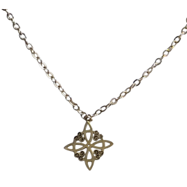 COLGANTE CON CADENA ACERO NUDO DE BRUJA 1,2CM