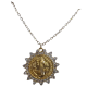 COLGANTE CON CADENA ACERO MEDALLA BENITO SOL CIRCONEO 2CM