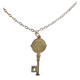 COLGANTE CON CADENA ACERO LLAVE BENITO 2CM