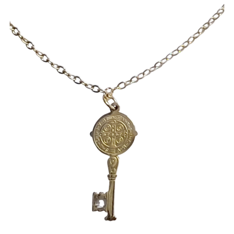 COLGANTE CON CADENA ACERO LLAVE BENITO 2CM