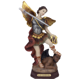 SAN MIGUEL ARCANGEL CON BALANZA 12x11x23cm 40189