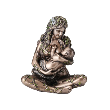 GAIA MADRE TIERRA CON BEBE 9,50x6x11cm 33923