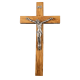 CRUCIFIJO MADERA OLIVO CON CRISTO METAL 20X11CM 04019104
