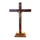 CRUCIFIJO MADERA CON BASE CRISTO METAL 30X18cm 04010013